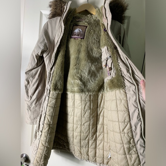 TNA | Beige Tan Camel Back Wool Cuffed Parka - XS - Picture 11 of 16